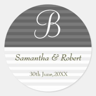 Stickers Monogramme mariage : Grandes Vertes