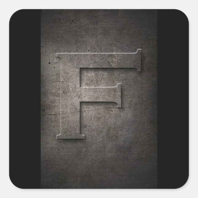 Stickers Monogramme métallique F (Devant)