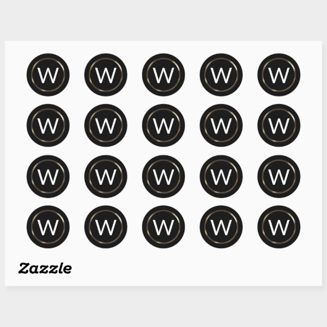 Stickers Monogramme minimaliste professionnels (Feuille)