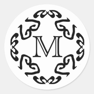 Stickers Monogramme Motif noir