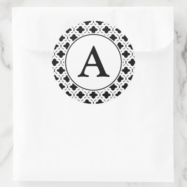 Stickers Monogramme noir et blanc (Sac)