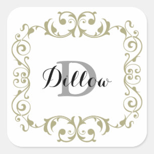 Stickers Monogramme Or