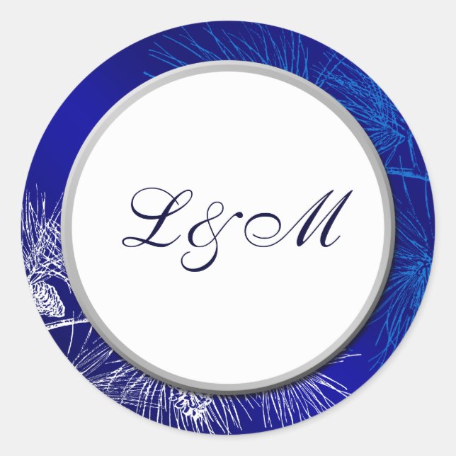 Stickers Monogramme Personnalisé Vacances Blanc Bl (Devant)