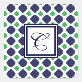 Stickers Monogramme Quatrefoil