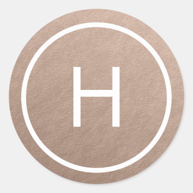 Stickers Monogramme Rond de Paix tendance (Devant)