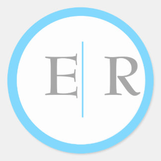 Stickers Monogrammes Aqua Marigold