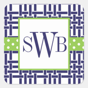 Stickers Monogrammes Bambou & Grosgrain