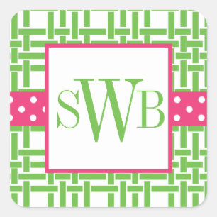 Stickers Monogrammes Bambou & Grosgrain