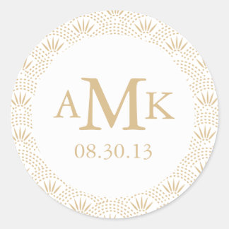 Stickers Monogrammes Mariages Deco Seigaiha