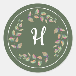 Stickers Monogrammes Mariages des branches d'aquar