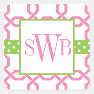 Stickers monogrammes treillis et graine