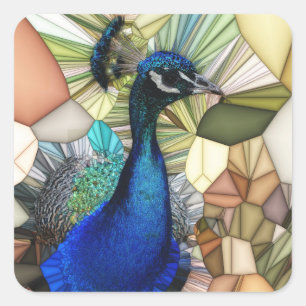 Stickers Mosaïque Peacock coloré