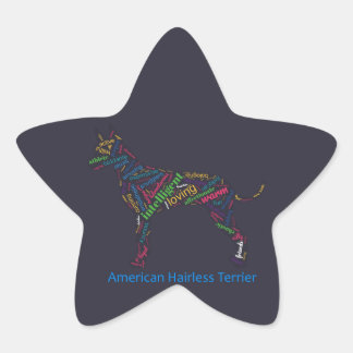 Stickers Mot Terrier sans cheveux américain