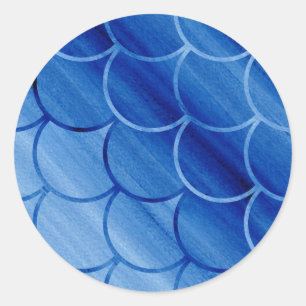 Stickers Motif Peint Bleu Évocateur