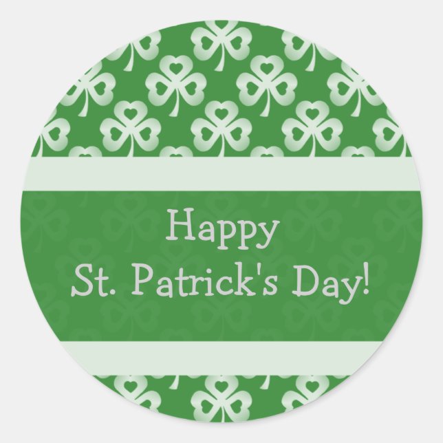 Stickers Motif Shamrock pétillant (Devant)