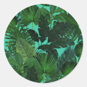 Stickers Motifs à feuilles tropicales vertes