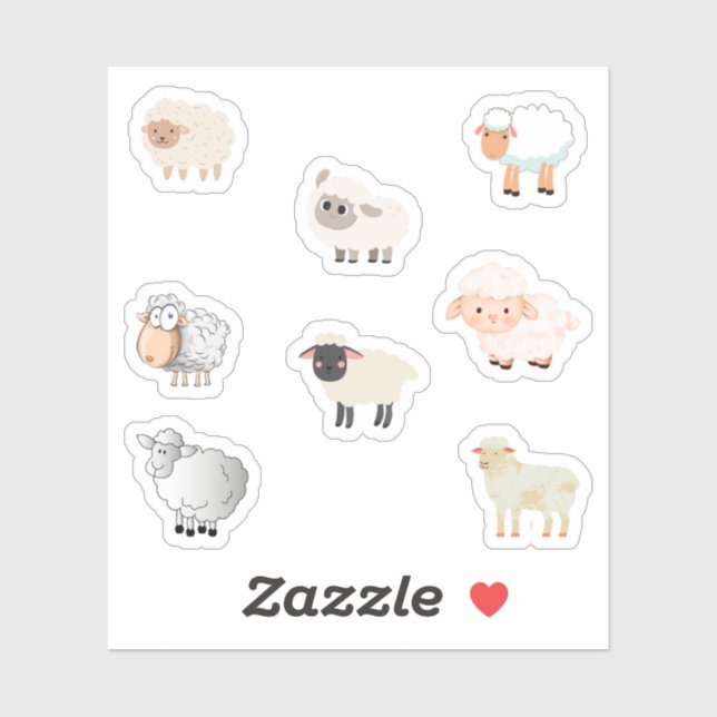 Stickers mouton (Feuille)