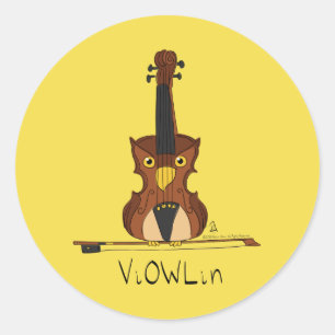 Stickers Musique ViOWLin Chouette violon