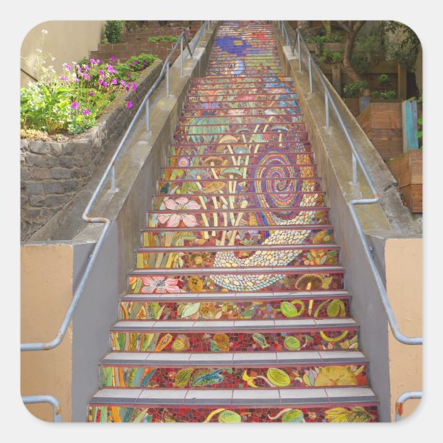 Stickers N° 1 des marches du jardin caché de San F (Devant)