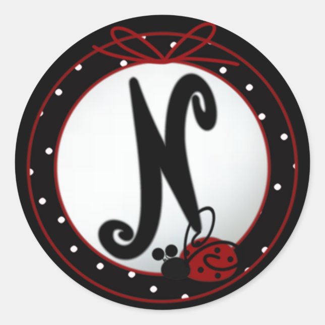 Stickers N ronds initiaux de Ladybug (Devant)
