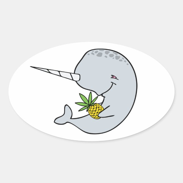 Stickers Narwhal et ananas (Devant)