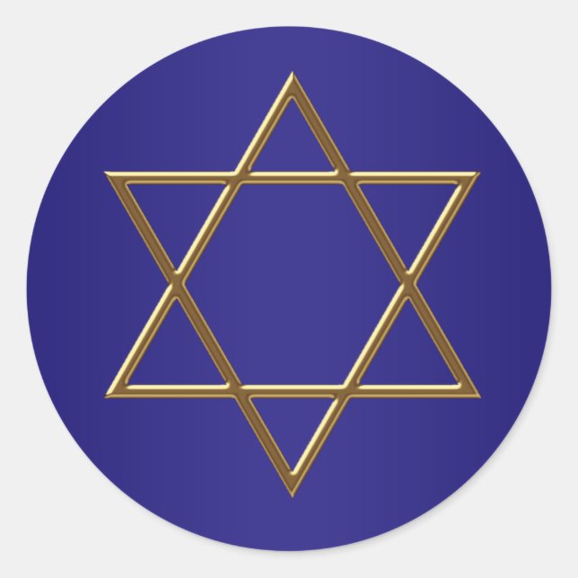 Stickers Navy Blue Gold Star de David (Devant)
