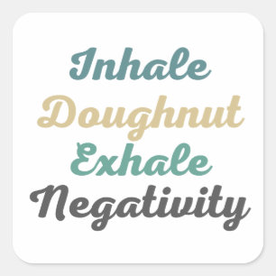 Stickers Négativité Inhale Doughnut Exhale