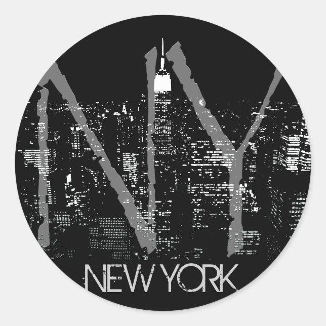 Stickers New York New York Skyline Souvenirs (Devant)