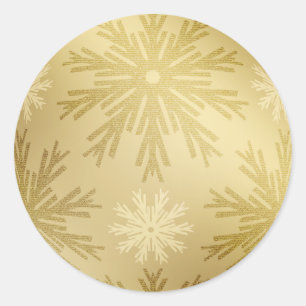 stickers Noël Golden Snowflakes
