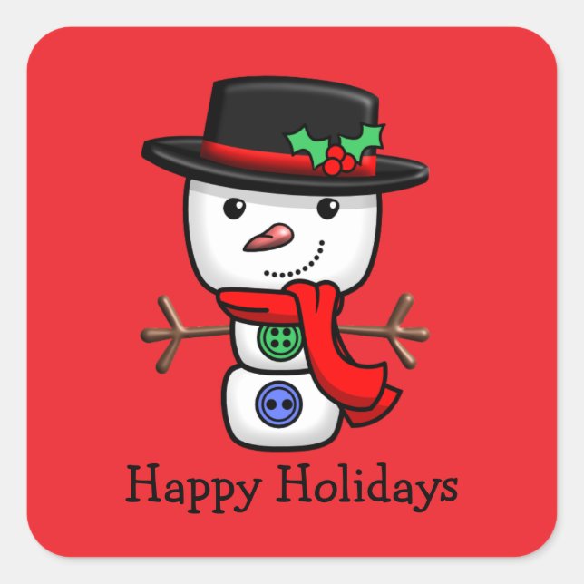 Stickers Noël Jolly Snowman (Devant)