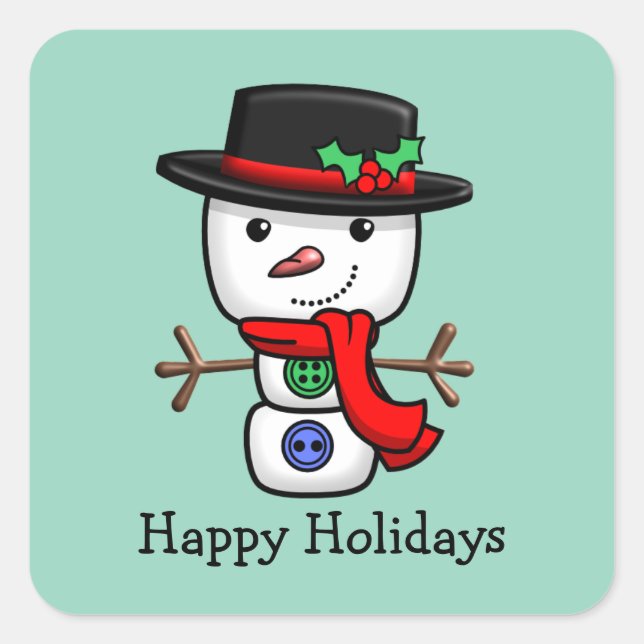 Stickers Noël Jolly Snowman (Devant)