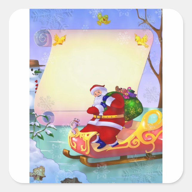 stickers Noël Nouvel An avec Père Noël (Devant)