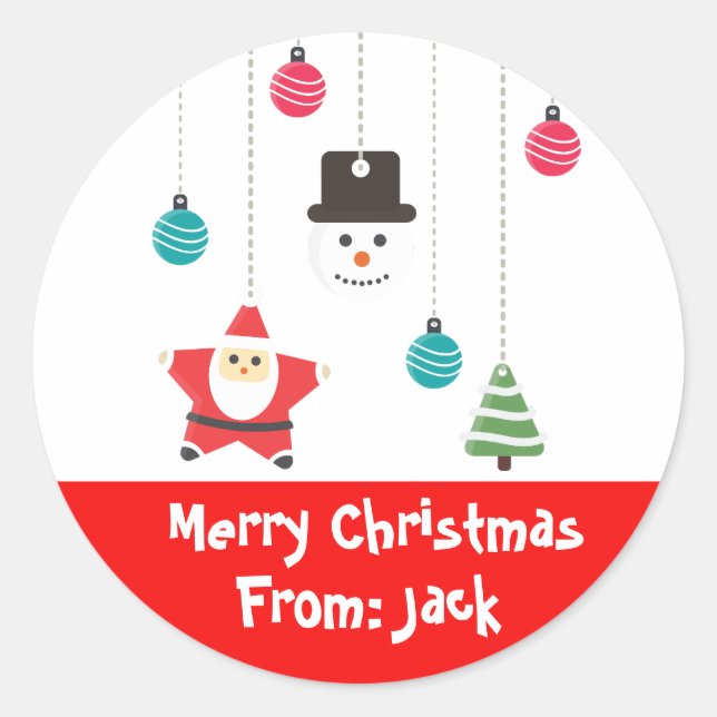 Stickers Noël père Noël (Devant)