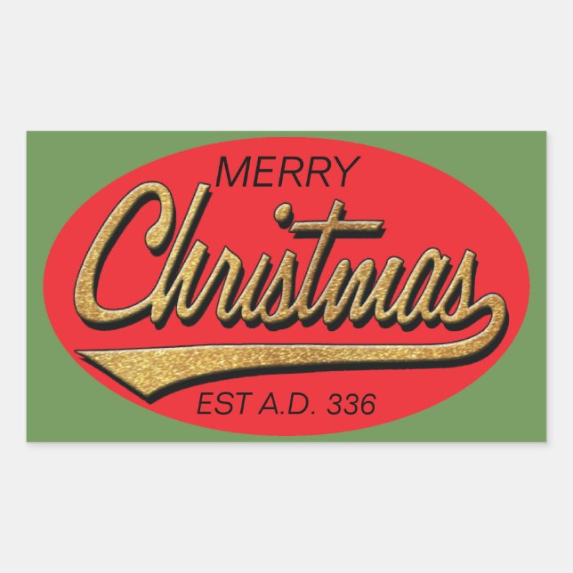 Stickers NOËL "Retro Christmas Est A.D. 336" (Devant)