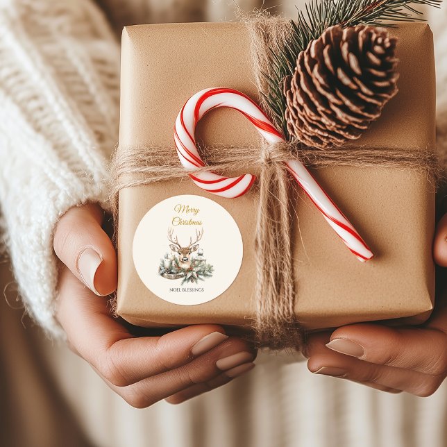 Stickers Noël rustique élégant - Enveloppement cad (Créateur téléchargé)