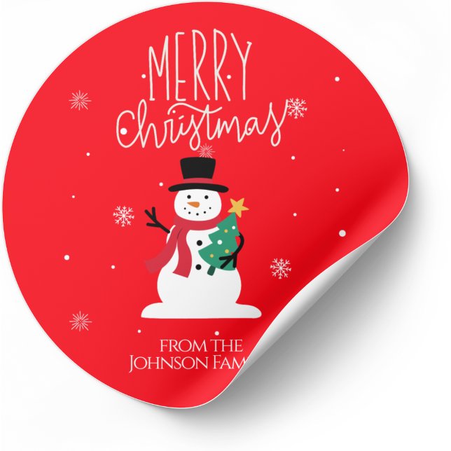 Stickers Noël Snowman : Joie personnalisée (Créateur téléchargé)