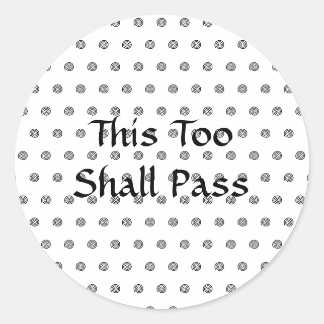 Stickers noir et blanc "This Too Shop Pass" (Devant)