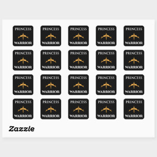 Stickers noir Princess Warrior