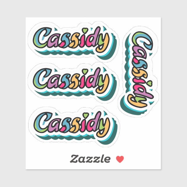 Stickers Nom Cassidy (Feuille)
