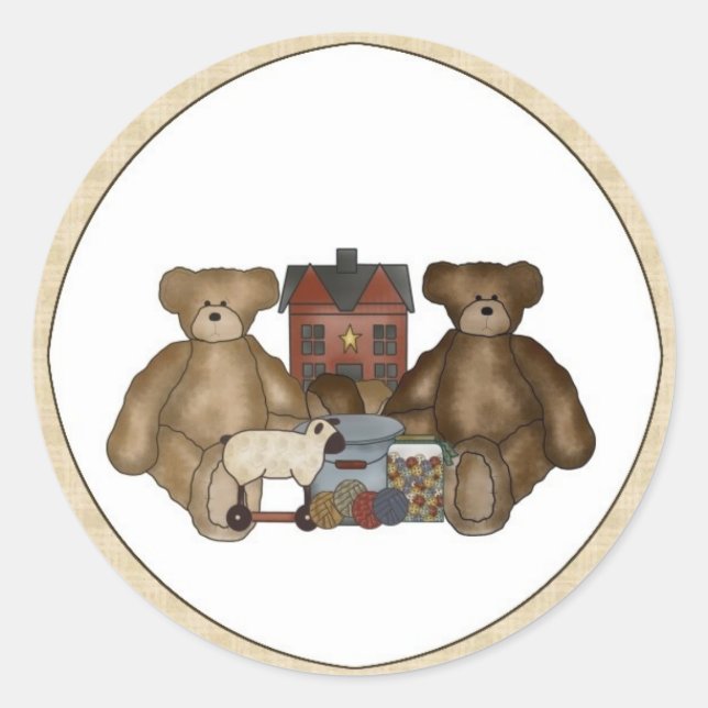 Stickers Nounours et jouets du pays (Devant)