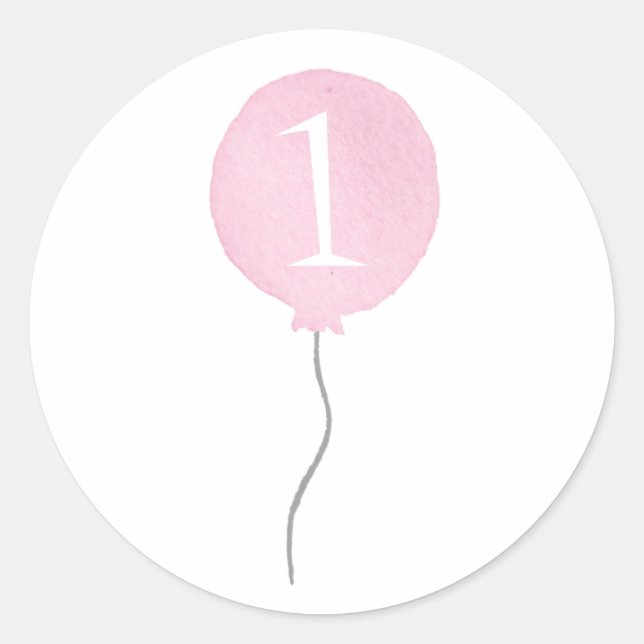 Stickers Numéros d'Anniversaire Little Rose Balloo (Devant)