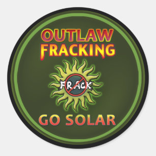 Stickers Occupy Earth "Go Solar - Outlaw Frack"
