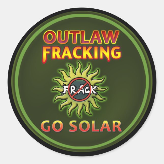 Stickers Occupy Earth "Go Solar - Outlaw Frack" (Devant)