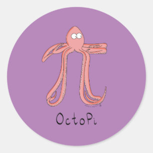 Stickers Octopus Cute Math Pi Day