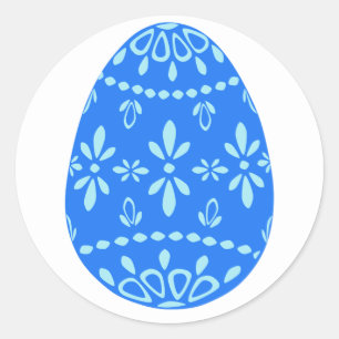 Stickers OEufs de Pâques en dentelle bleue