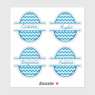 Stickers OEufs de Pâques ZigZag personnalisables d