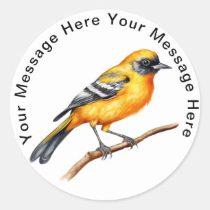 Stickers Oiseau Personnalisé Belle Baltimore Oriol