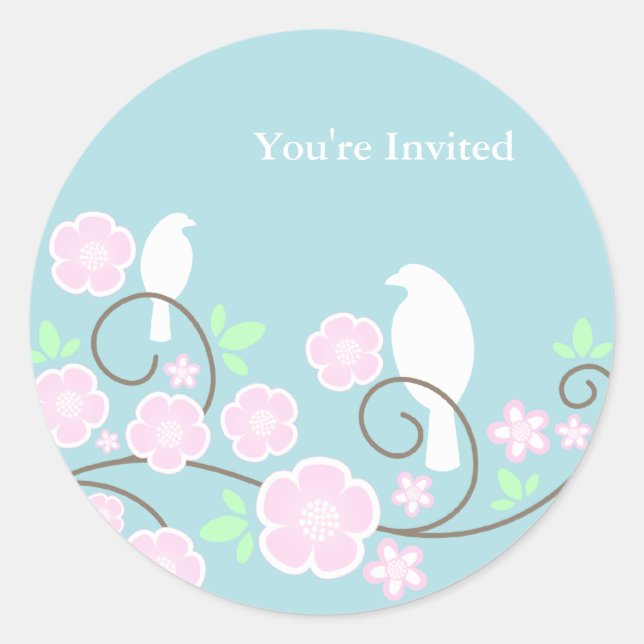Stickers Oiseaux et fleurs (Devant)
