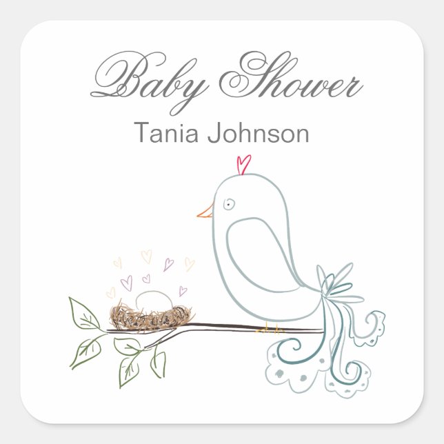 Stickers Oiseaux et nids (Devant)