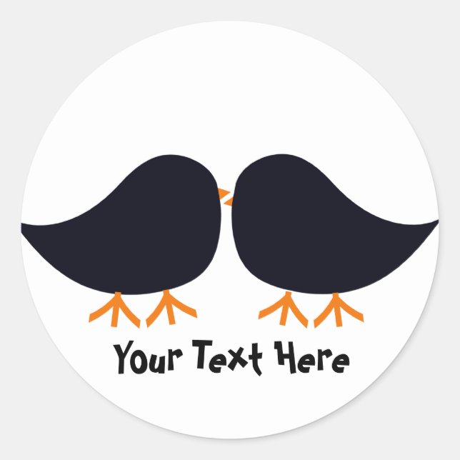 Stickers Oiseaux mignonnes Mustache (Devant)